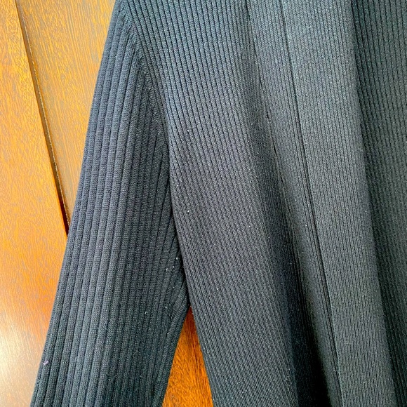 JM Collection black shawl collar knit sweater - Picture 4 of 5